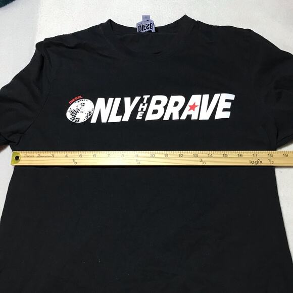 Diesel only the brave black short sleeve tshirt Large soft casual - Picture 8 of 8